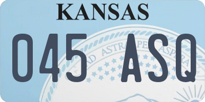 KS license plate 045ASQ