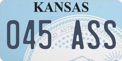 KS license plate 045ASS