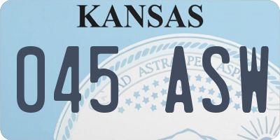 KS license plate 045ASW