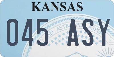 KS license plate 045ASY