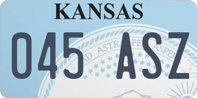 KS license plate 045ASZ