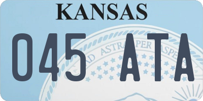 KS license plate 045ATA