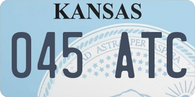KS license plate 045ATC
