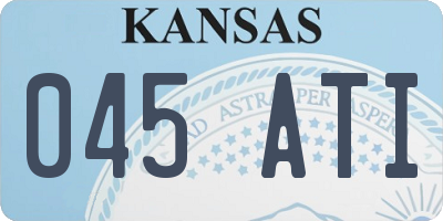 KS license plate 045ATI