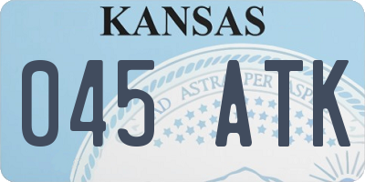 KS license plate 045ATK