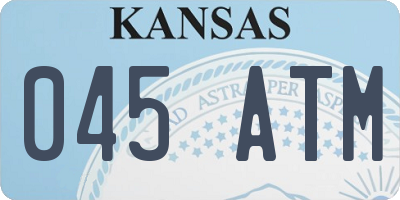KS license plate 045ATM