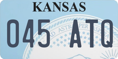 KS license plate 045ATQ