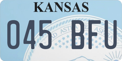 KS license plate 045BFU
