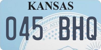 KS license plate 045BHQ