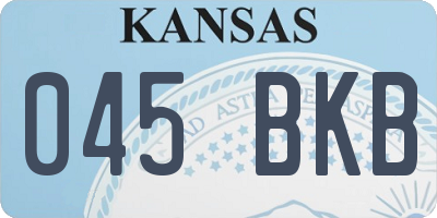 KS license plate 045BKB
