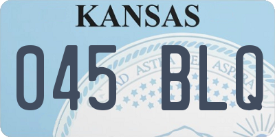KS license plate 045BLQ