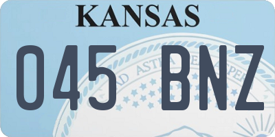 KS license plate 045BNZ