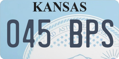 KS license plate 045BPS