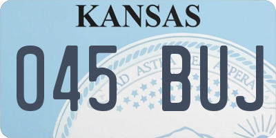 KS license plate 045BUJ