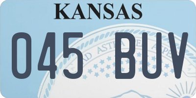 KS license plate 045BUV