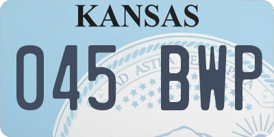KS license plate 045BWP