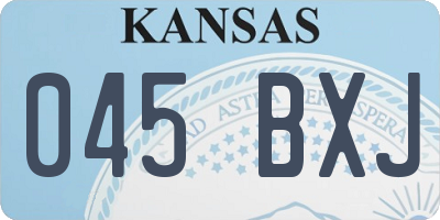 KS license plate 045BXJ