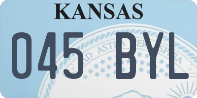 KS license plate 045BYL
