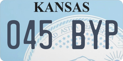KS license plate 045BYP