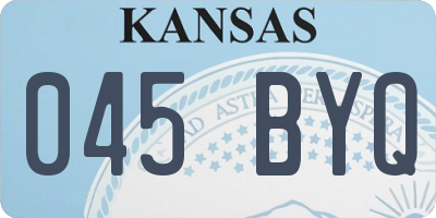 KS license plate 045BYQ