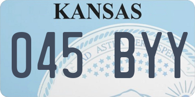 KS license plate 045BYY