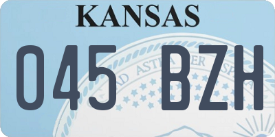 KS license plate 045BZH