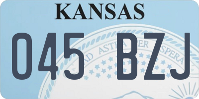 KS license plate 045BZJ