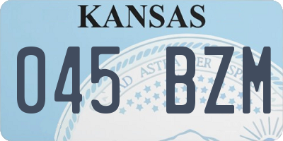 KS license plate 045BZM