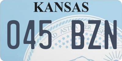 KS license plate 045BZN