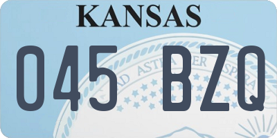 KS license plate 045BZQ