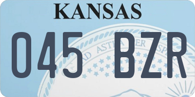 KS license plate 045BZR