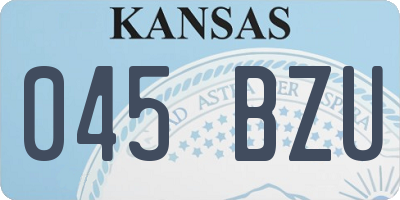 KS license plate 045BZU