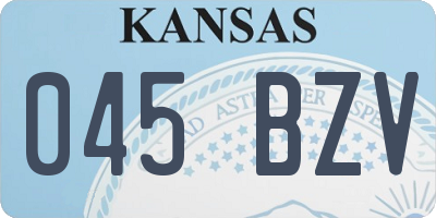 KS license plate 045BZV
