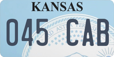 KS license plate 045CAB
