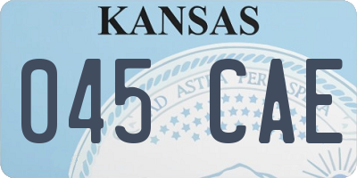 KS license plate 045CAE