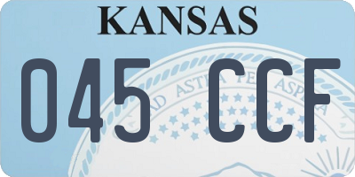 KS license plate 045CCF