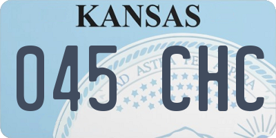 KS license plate 045CHC