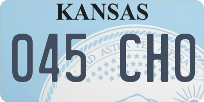 KS license plate 045CHO