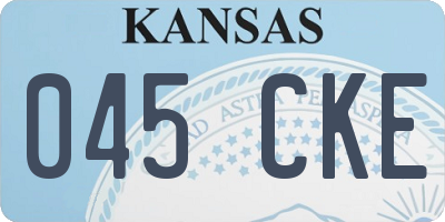 KS license plate 045CKE