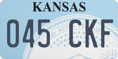 KS license plate 045CKF