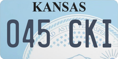 KS license plate 045CKI