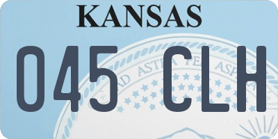 KS license plate 045CLH