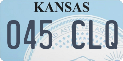 KS license plate 045CLQ