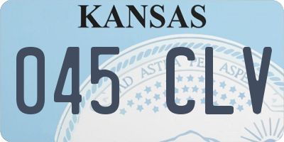 KS license plate 045CLV