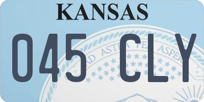 KS license plate 045CLY