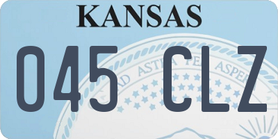 KS license plate 045CLZ