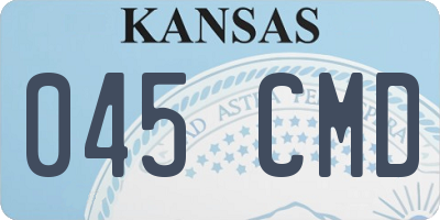 KS license plate 045CMD