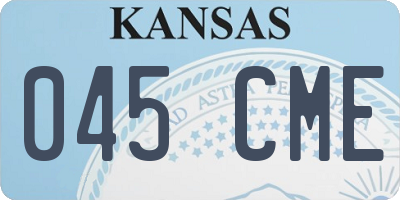 KS license plate 045CME