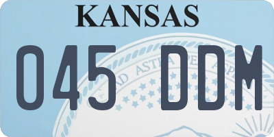 KS license plate 045DDM
