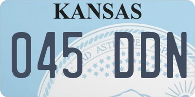 KS license plate 045DDN